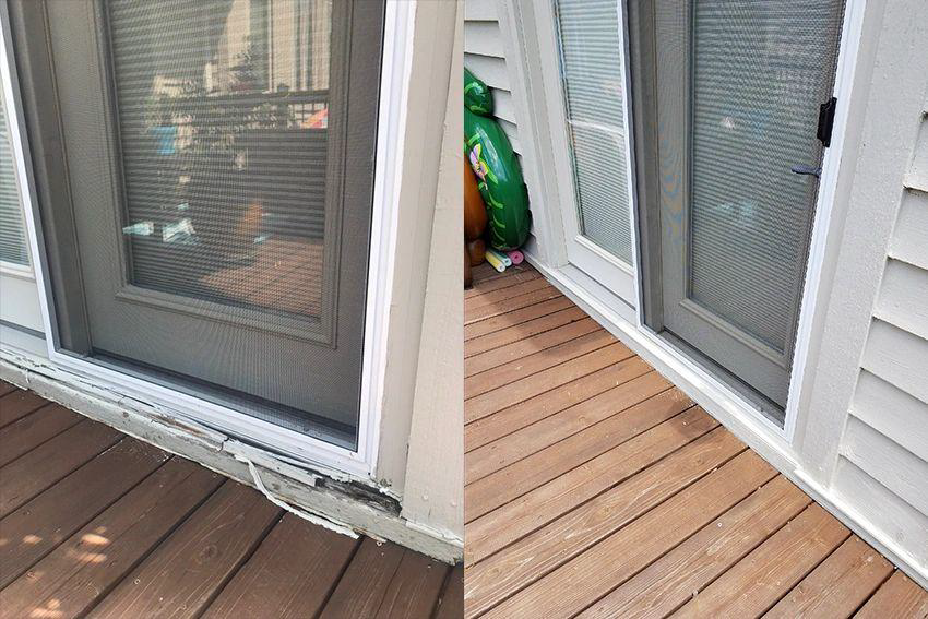 before and after exterior trim